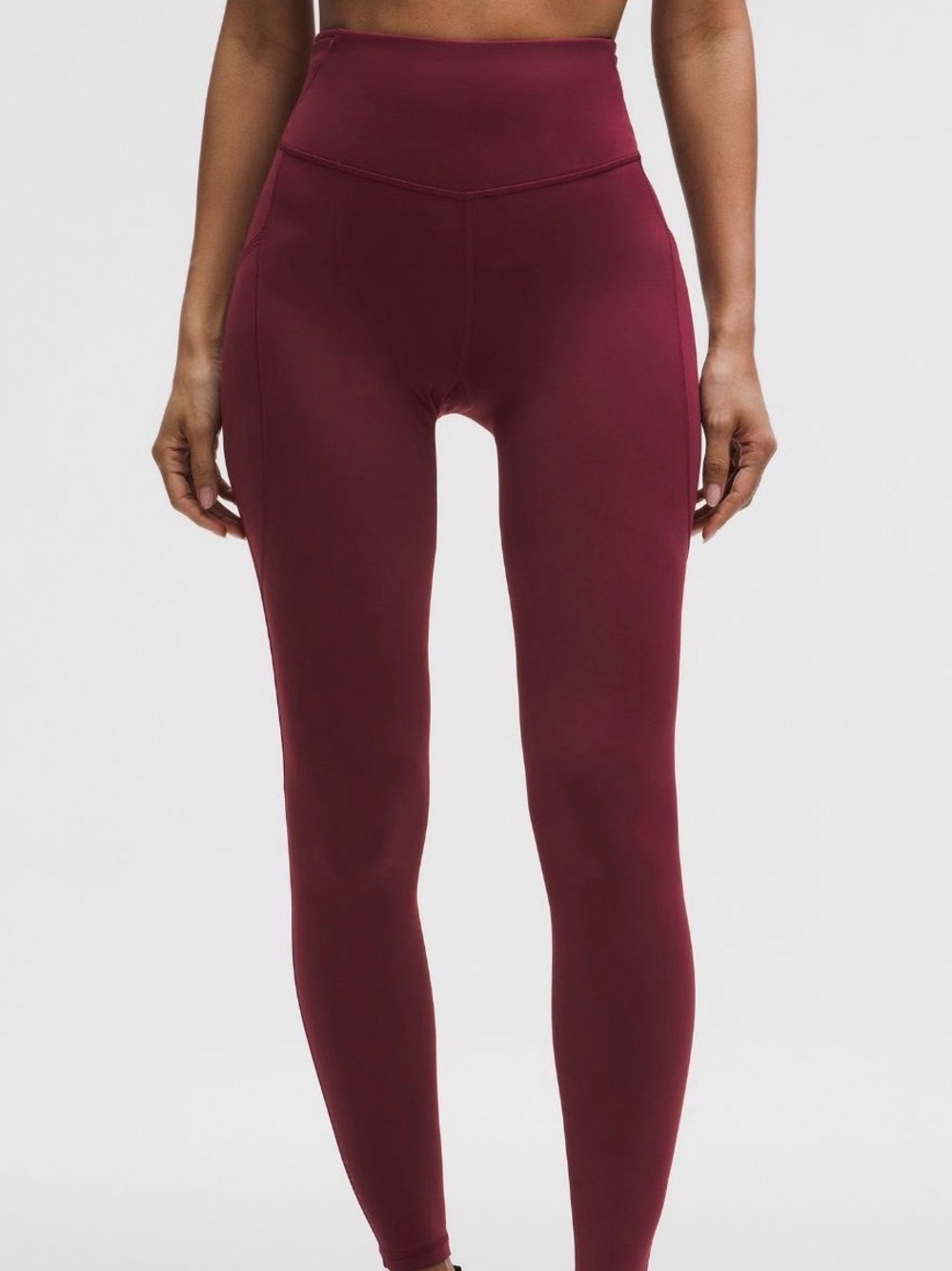 Lululemon Fast and Free High-Rise Thermal Tight |burgundy  | Size 8 | 25” Inseam